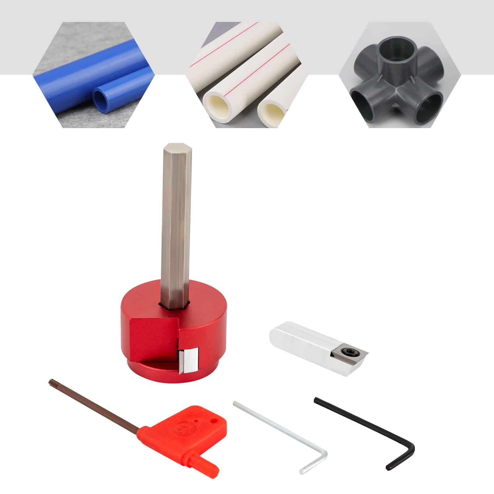 Miumaeov PVC Pipe Reamer PVC Fitting Saver 1.5 Inch Pipe Reamer Kit