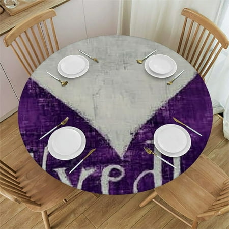 

Patifu Heart Theme Stain-Resistant Washable 100% Polyester Outdoor Fitted Tablecloth for Restaurants Weddings Parties - Round 46 -50