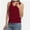 Wine red, variant on Women's Loose Tank Top - V-Neck Sleeveless Cami with Banded Bottom for Summer