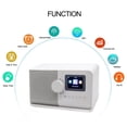 thumbnail image 2 of ahiya Radio Digital Internet Wi-Fi Radio Receiver Stereo Speaker Preset Recall Playtime Alarm Remote APP Button control 2.4" LCD Full Color Display 3.5MM Headphone Socket DC Adaptor White, 2 of 6