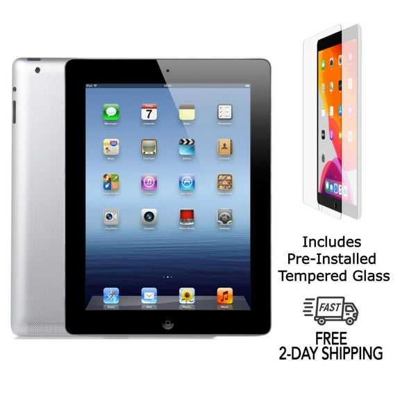 Restored Apple iPad 2 A1395 (WiFi) 16GB Black w/ Pre-Installed Tempered Glass (Refurbished)