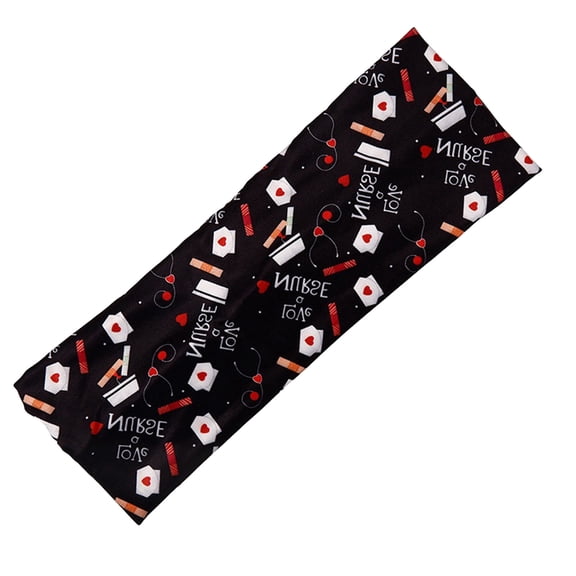 kaondbfi Women's Summer Outdoor Travel Essentials Accessories Headbands for Women Print Headband Elastic Head Wrap Hair Band Bandana Headband