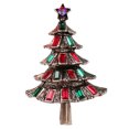 thumbnail image 1 of Christmas Brooch Fashion Rhinestone Xmas Tree Retro Brooch Pin Holiday Brooch, 1 of 7