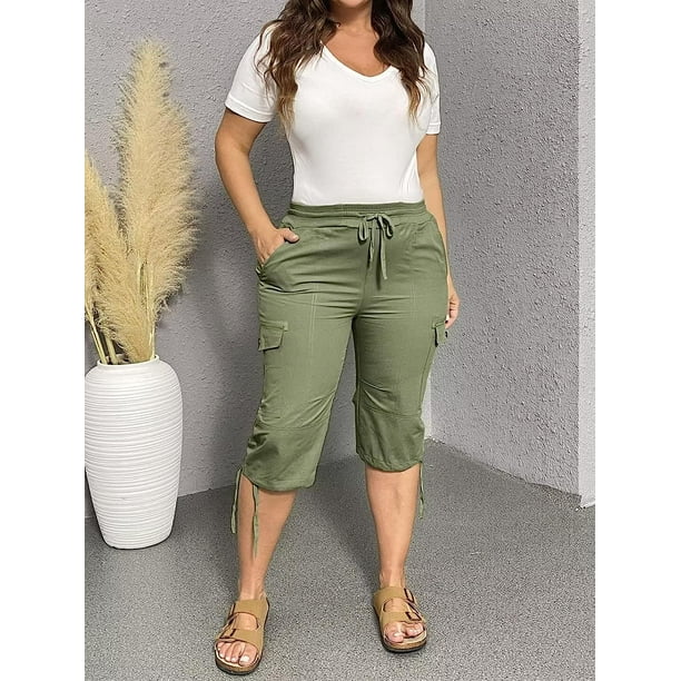 Vaqueros Cortos Shorts Arriba De La Rodilla Mujer Pantalon Lino