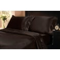 thumbnail image 2 of HGS 4-Piece 400 Thread Count Brown Satin Bed Sheet Set, King – Deep Pocket, 2 of 2
