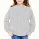 thumbnail image 5 of Blusas y camisas de manga larga con cuello redondo para niños Estampados navideños de manga larga Casual Suelto Forro polar para mayor calidez Sudadera con capucha de manga larga con cuello redondo pa, 5 of 6