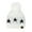 White, variant on CC Beanie with Quality Faux Fur Pom & Star Pattern