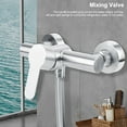 thumbnail image 3 of Stainless Steel Shower Faucet, Widened Handle, Ceramic Spool, Wall mounted Installation, Suitable for Most Shower Equipment, 3 of 7