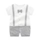 thumbnail image 1 of Odeerbi Niños Caballero Romper Con Corbata de Manga Corta Cuello Algodón Vestido Formal, 1 of 3