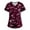 Wine, variant on QATAINLAV Nursing Scrubs for Women 2025 Trendy Print V Neck Short Sleeve Medical Scrub Tops Nurse Working Uniform T-Shirts with Pockets Casual Caregiver Top Prime Sale Army Green L