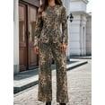 thumbnail image 4 of Conjunto de 2 Piezas de Mezclilla para Mujer, Camisa Y2k, Jeans de Pierna , Pantalones Palazzo y Conjuntos. Traje con Estampado de Leopardo XL, 4 of 9