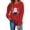 Red#13, variant on Yteetum Women's Cotton Sweatshirts Oversized Crewneck Long Sleeve Halloween Cute Ghost Print Hoodless Sweatshirt Womens Causal Round Neck Loose Lightweight Comfy Sweat Shirts