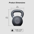 thumbnail image 4 of MotionGrey 15lb Cast Iron Kettlebell with Textured Non-Slip Grip Handle for Strength Training, Home Gym & Full Body Workout, 4 of 4
