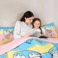 thumbnail image 5 of Manfei Watercolor Bowknot 7-Piece Twin Bedding,Drippy Ice Cream Pattern Bedding Comforter Set,Pink Reversible, 5 of 7