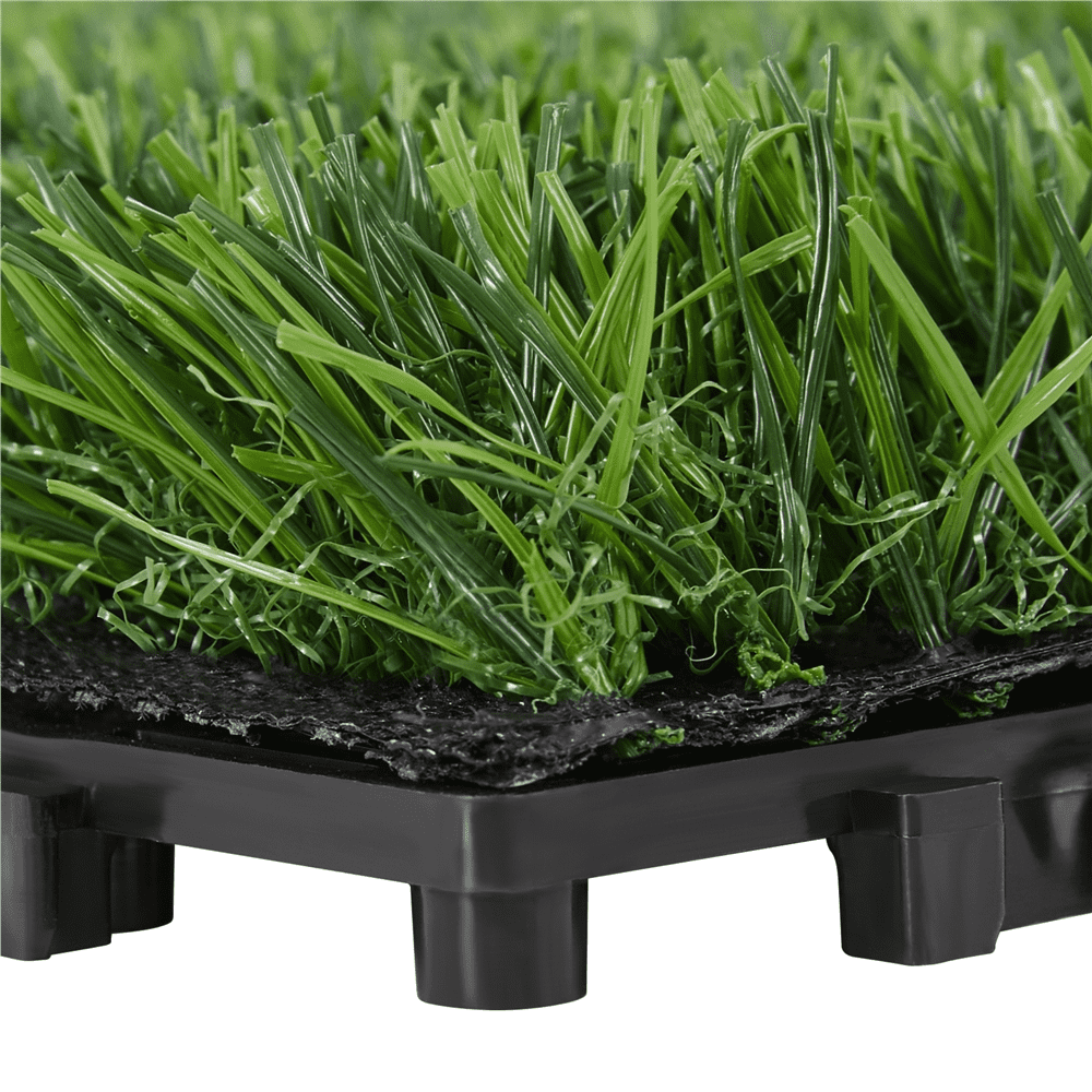 Renwick Green Interlocking Turf Mats, 27 Pack Artificial Grass Tiles, Durable Polyethylene