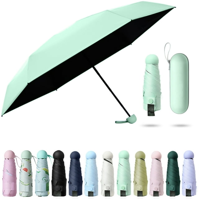 Mistaha Parasol Plié Ultraléger à Six Baleines avec Boîte Protection Solaire Protection UV Pare-Soleil Soleil