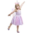 thumbnail image 2 of Ala de Unicornio para Niñas Alas de Ángel Rosadas Alas de Plumas con Diadema de Unicornio Alas de Unicornio de Princesa Accesorios de Disfraces para Niñas Halloween Carnaval Cosplay Favor de Fiesta ER, 2 of 5