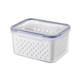 thumbnail image 1 of Fruit Vegetable Storage Containers for Fridge 3 in 1 Produce Saver Storage Containers Large Organizer Bins with Lid & Colander for Salad Meet Storage, 1 of 1