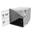 thumbnail image 3 of Fourth of July Dog Crate Cover, Repeating Pattern of Striped Star Shapes Representing the US Flag, Easy to Use Pet Kennel Cover Small Dogs Puppies Kittens, 7 Sizes, Vermilion Blue White, by Ambesonne, 3 of 6