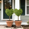 thumbnail image 5 of Heart-Shaped Ground Plug Faux Boxwood Ball Topiary Outdoor Decorative Stake,24 Inch Heart Ground Plug Plants,Suitable For Easter Valentine's Day Porch Outdoor Indoor Decoration(Without flower pots), 5 of 7
