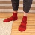 thumbnail image 2 of BambooMN Unisex Mens and Womens Quarter Socks Made of Rayon from Bamboo - Cherry Red - 4 Pairs - Small, 2 of 6