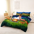 thumbnail image 3 of Catabedysis Night Camping Bedding,Campfire Camper Print Duvet Cover Full For Boys,Multicolor,Navy Blue Reversible,3pcs,1 Duvet Cover and 2 Pillowcases, 3 of 6