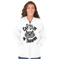thumbnail image 3 of Crazy Cat Lady in Training Funny Cute Zip Hoodie Sweatshirt Women Brisco Brands M, 3 of 6