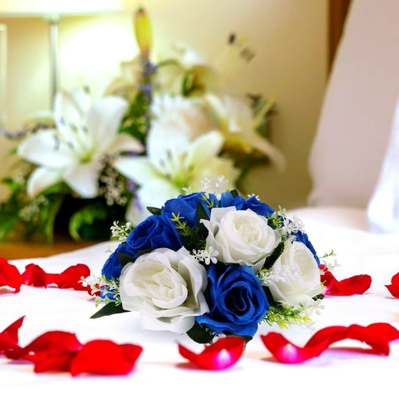 WHAMVOX MLINS Artificial Flower Ball Arrangement Bouquet 1 Set Wedding Centerpieces for Table