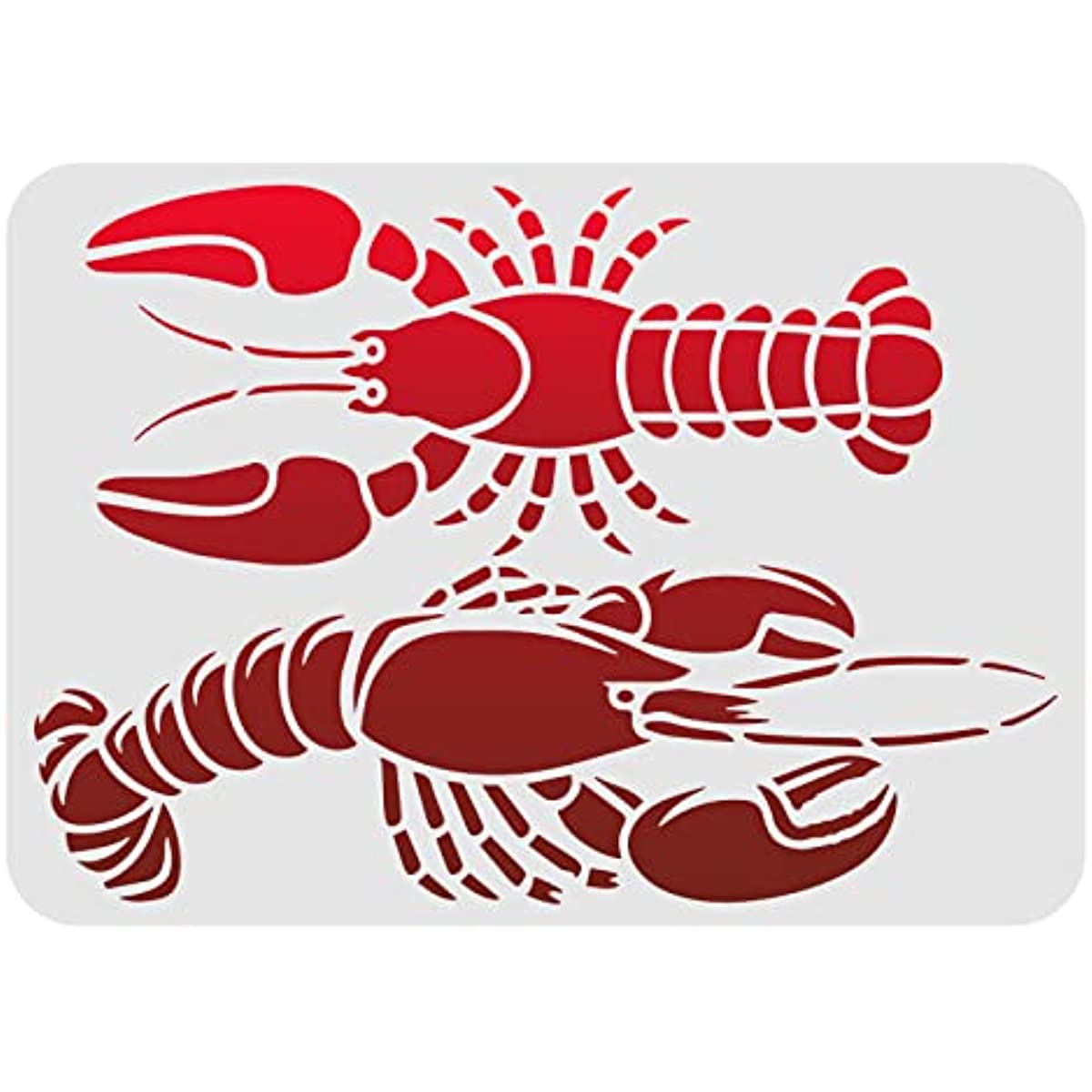 Lobster Stencil 11.7x8.3 inch Reusable Lobster Drawing Stencil Sea