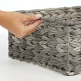 thumbnail image 5 of mDesign Woven Plastic Kitchen Pantry Storage Bin Basket - 6 Pack - Gray Ombre, 5 of 9