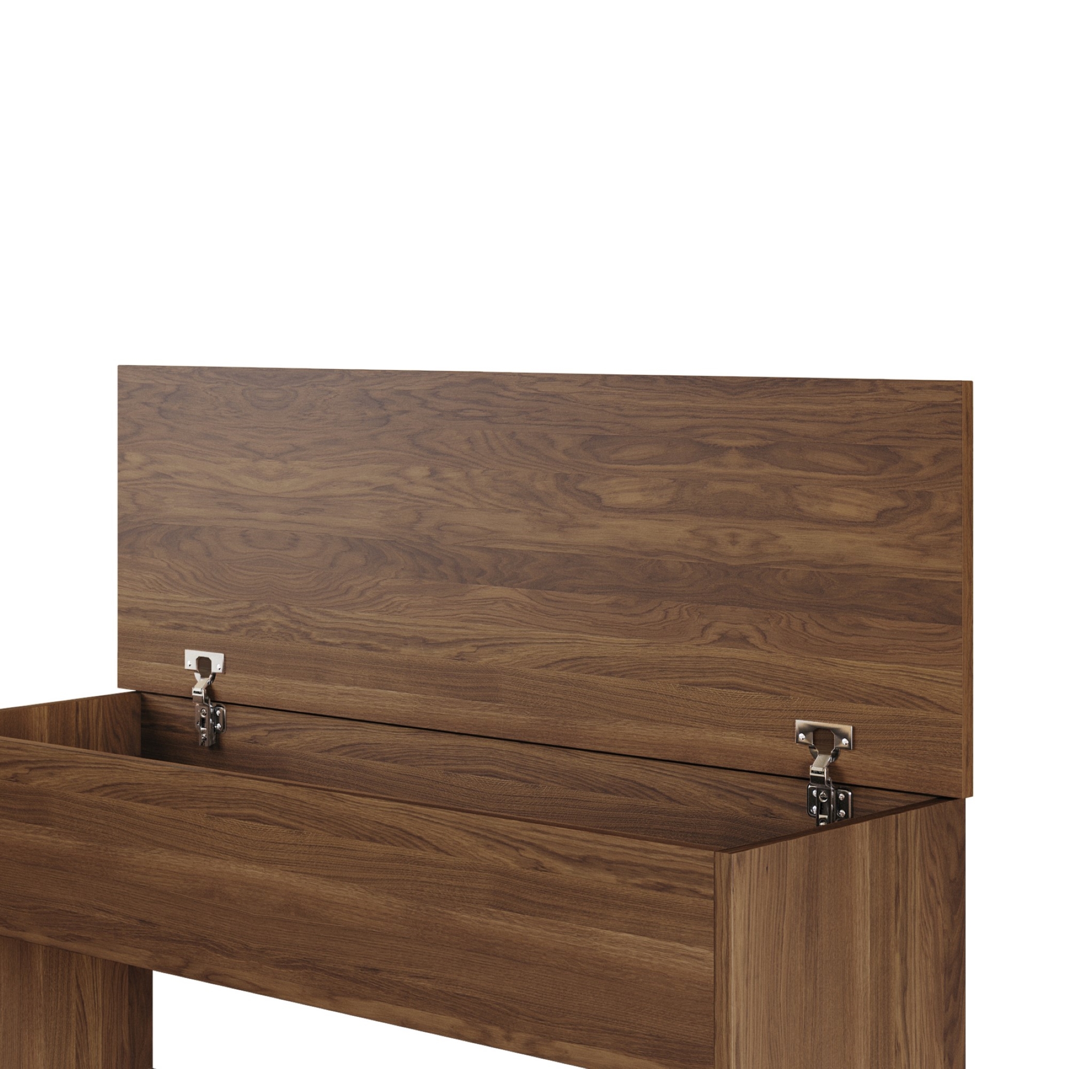 Home Design Glendive Storage Cabinet Bench with Hidden Compartment, Sturdy Construction, Multi-Purpose Design for Entryway, Bedroom, or Living Room, Brown