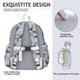 thumbnail image 5 of Cute Dachshund and Dog Footprint Backpack for School,Cute School Bag,Schoolbag with Adjustable Shoulder Straps & Padded Back,13.4"x11"x4.7", 5 of 6
