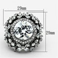 thumbnail image 2 of Luxe Jewelry Designs Women's Ruthenium Plated Ring with Round AAA Grade Cubic Zirconia - Size 8, 2 of 2