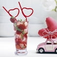 thumbnail image 4 of Heart-Shaped Party Straws Drinking Sipping Straws (25 pack Red), 4 of 4