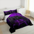 thumbnail image 3 of Manfei Cartoon Console Queen Comforter Set,Modern Video Game Bedding Sets,Purple Black Bedding Comforter Set For Boys Teens,Super Cozy Room Decor Reversible,3pcs, 3 of 8