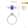 thumbnail image 5 of ANGARA Natural Cushion 1.6 ct Tanzanite Cocktail Ring with Diamonds in 14K Rose Gold for Women (Size-8x6mm) | December Birthstone, Anniversary, Jewelry Gift for Women | Natural Tanzanite Ring, 5 of 9