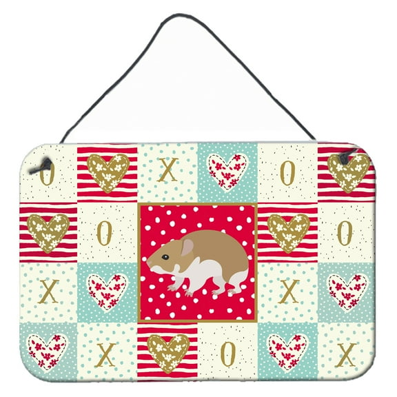 Carolines Treasures CK5445DS812 Turkish Hamster Love Wall or Door Hanging Prints 8x12 multicolor