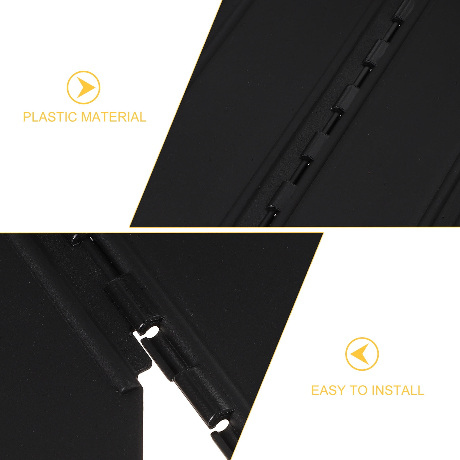 Baluue Black Plastic Outdoor Fence Panel - Reusable Garden Edging and Decorative Barrier for Yard, Lawn, and Landscaping