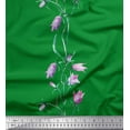 thumbnail image 1 of Soimoi polyester Crepe Fabric Leaves & Wild Flower Printed Fabric 1 Yard 42 Inch Wide, 1 of 3