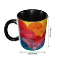 thumbnail image 3 of Vibrant Pattern Colorful Waves Dynamic Coffee Mug Fun Custom Ceramic Mugs 11oz Black, 3 of 5