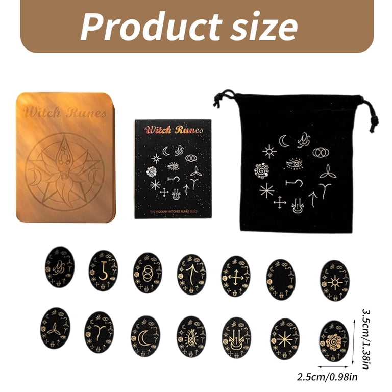 ROZYARD Meditations Wood Runes Stone Set Witch Rune Rune Wood Rune