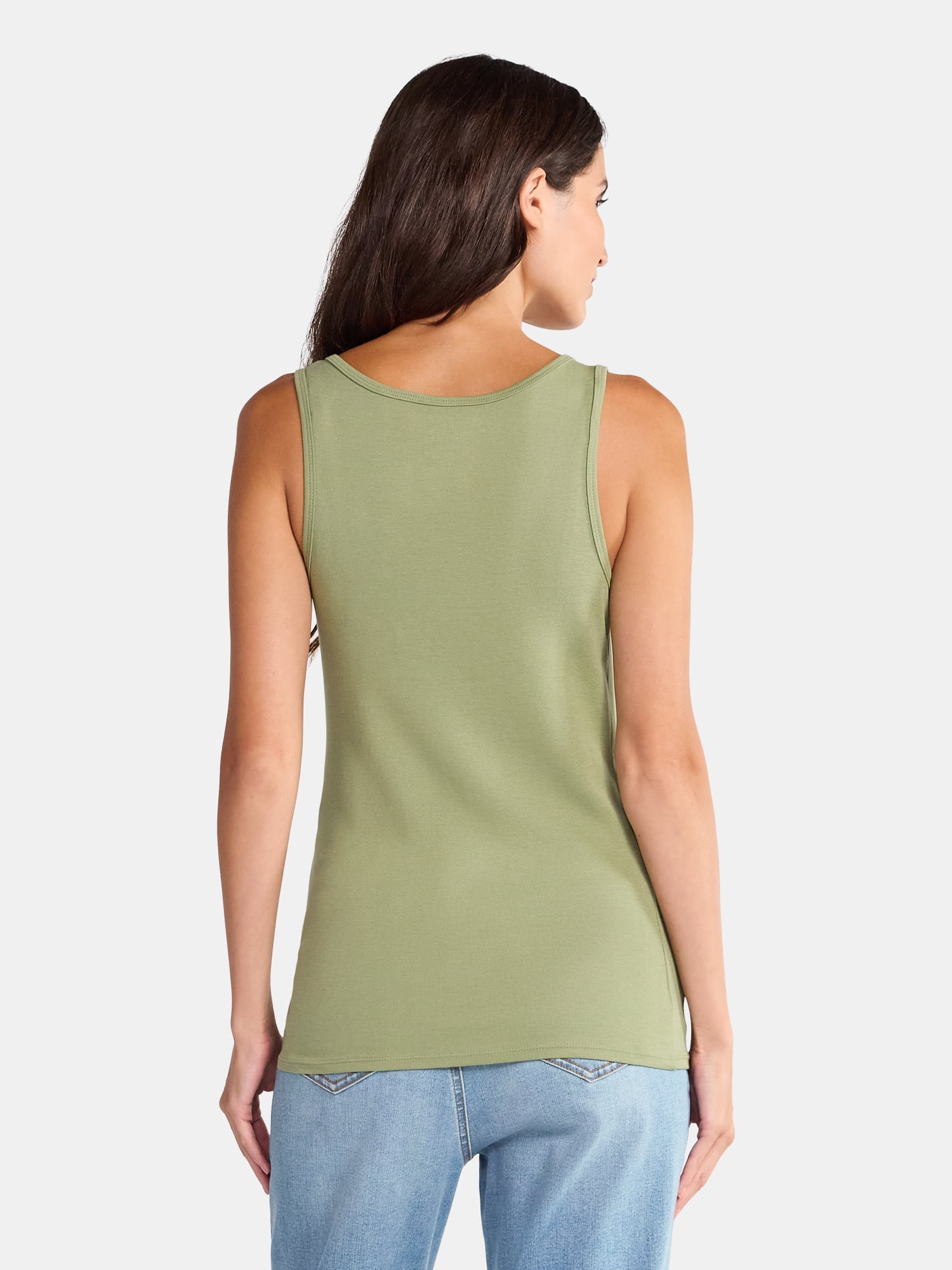 Time and Tru Women's Maternity Non Shirred Tank Top, Sizes S-XXL