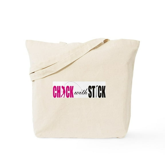 CafePress - Chick With Stick Tote Bag - Unisex Canvas Tote Bag, Beige, 1-Piece