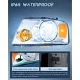 thumbnail image 6 of Nilight 2004 2005 2006 2007 2008 F150 Headlights, headlight assembly for 2006 Lincoln Mark LT Chrome Housing Amber Reflector,Headlight Assembly Replacement kit, 6 of 8