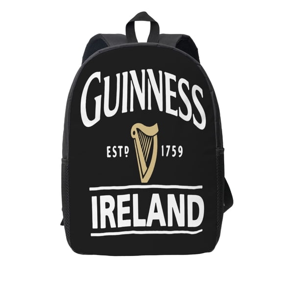 Guinness Backpack Simple Lightweight Backpack Fashion Travel Backpack Laptop Backpack 17 Inch