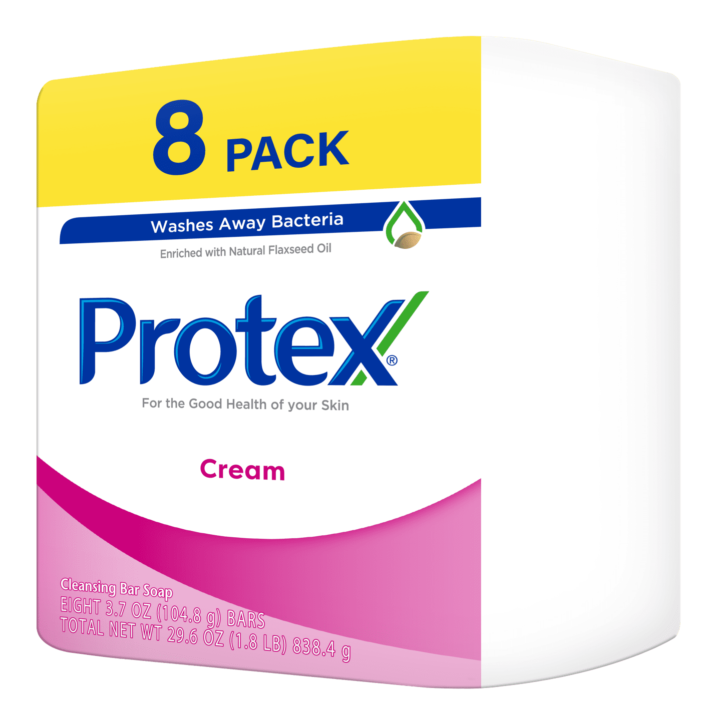 Protex Bar Soap, Cream, for Both Men and Women, Adults and Children 3+, 8 Pack 3.7 oz