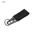 thumbnail image 3 of Uxcell Belt Keeper Key Ring, 4 pack Nylon Webbing Strap Gear Buckle Key Chain Black, 3 of 6