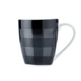 thumbnail image 4 of Safdie & Co. Porcelain Dinnerset 16 Piece Buffalo Plaid Grey/Black, 4 of 6