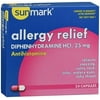 Sunmark Allergy Relief Diphenhydramine HCI Capsules, 25 mg, 24 Count
