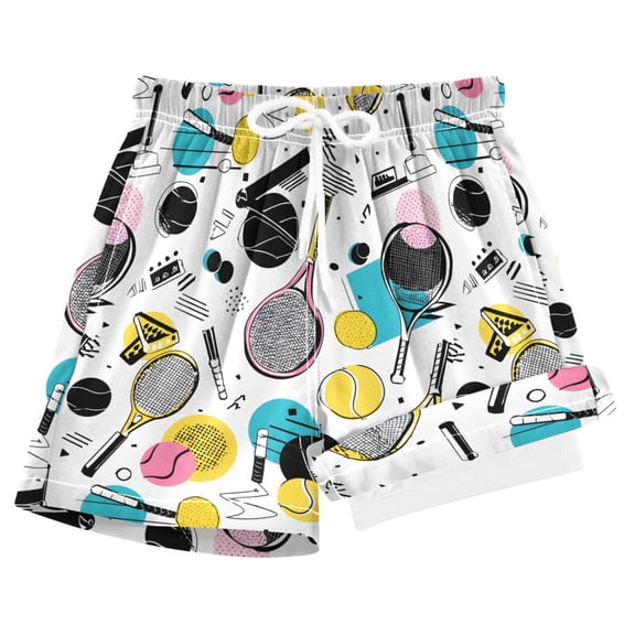joogoo Cartoon Tennis Balls Boys Swim Trunks Beach Swimsuit Shorts Boxer 8Y